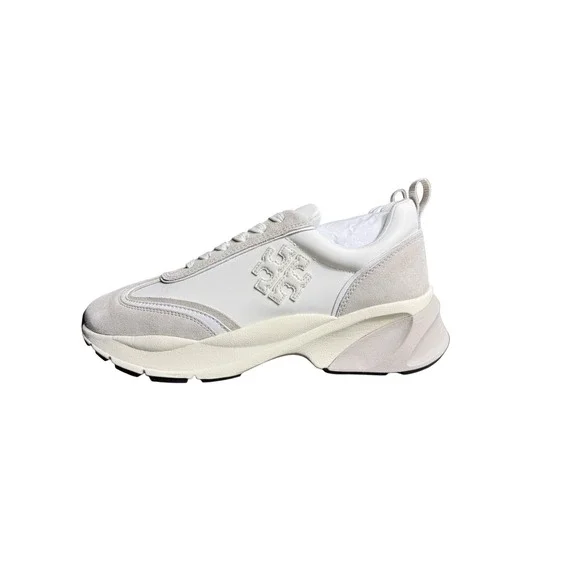 Tory Burch Good Luck Trainer Sneakers in‎ Bianco/Fossil Stone Size 9.5 Women - Picture 2 of 7